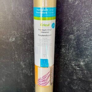 Cricut Premium Vinyl Shimmer Roll – Gold Glitter Permanent Craft Material